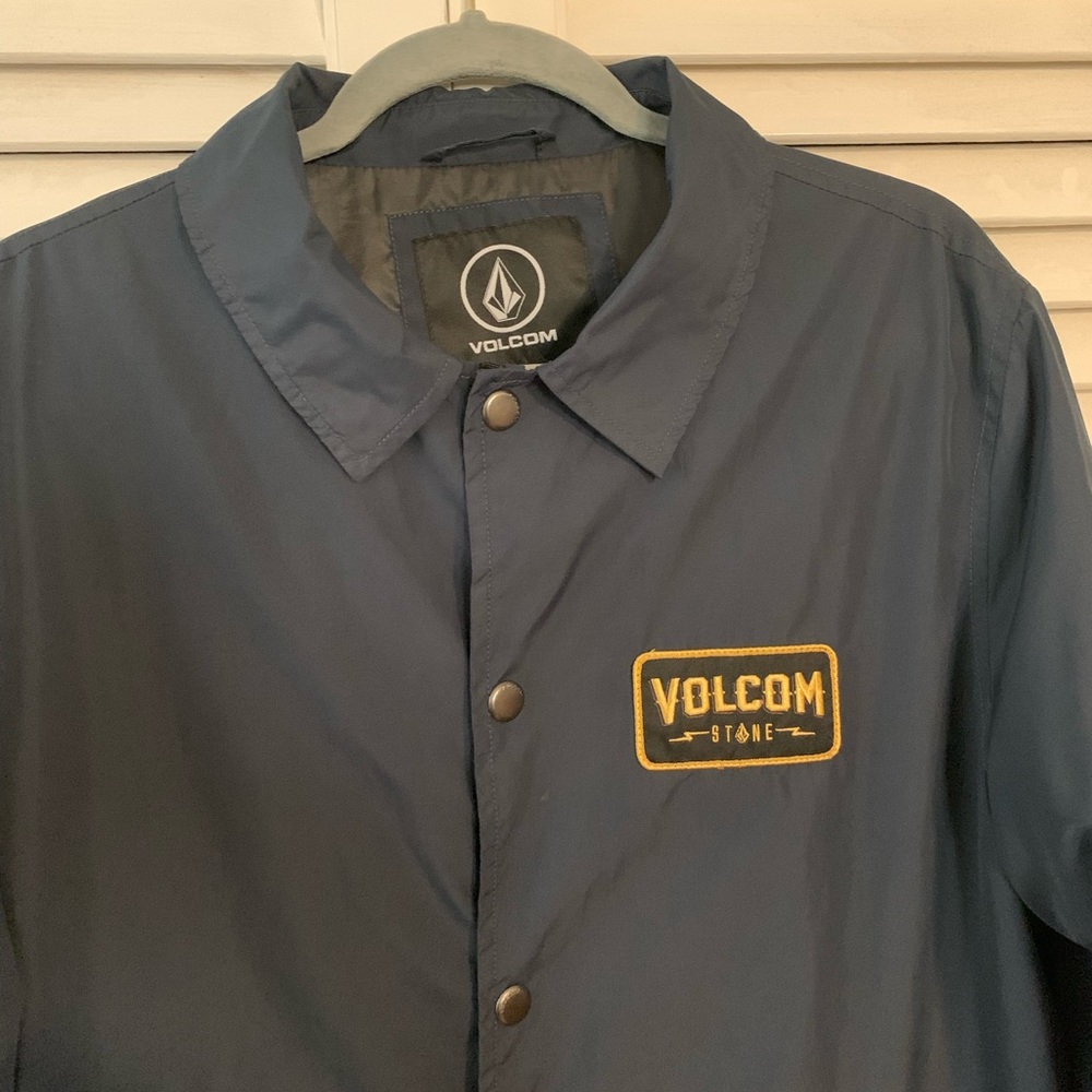 Volcom Button Up Coaches Style Jacket - Navy - image 2